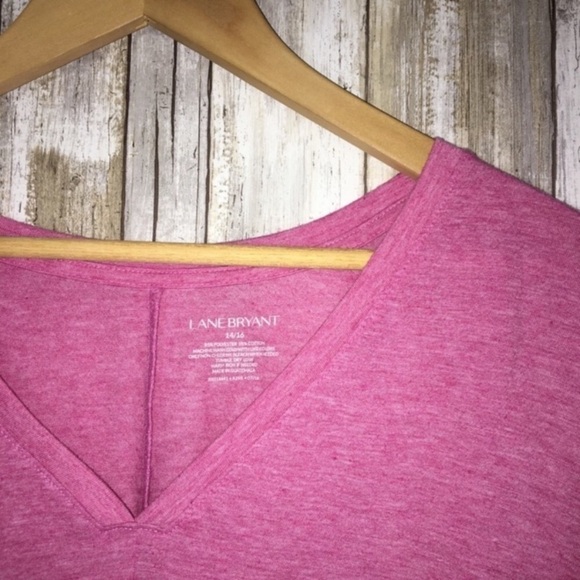 Lane Bryant Pink 3/4 Sleeve Blouse - Picture 3 of 4